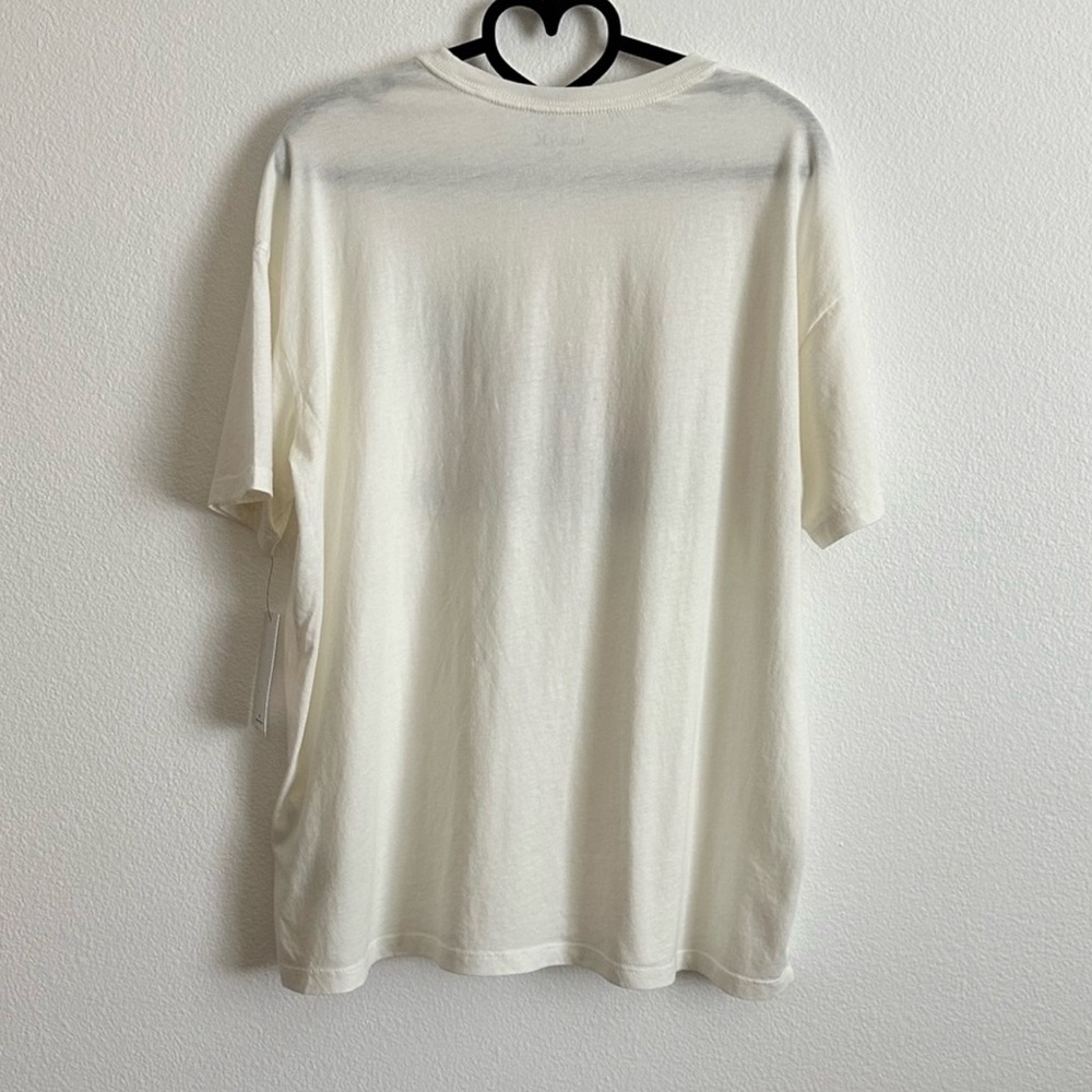 Hurley Cream Tropical Graphic Oversized Short Sleeve Tee Size Various - Picture 3 of 7
